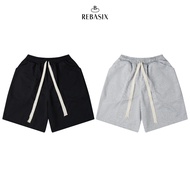 Local Brand REBASIX Cotton Flannel Shorts - Unisex Baggy Form Shorts for Men and Women 430gsm