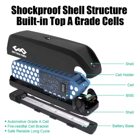 21700 DownTube Ebike Battery Hailong 36V 48V 52V 14.4Ah 19.2Ah 28.8Ah L-G Te-sla Pack for 1500W 1000
