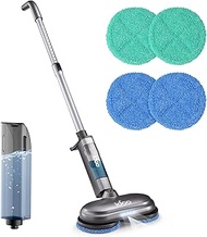 [2023 Upgraded] iDOO Cordless Electric Mop, Dual-Motor Electric Spin Mop with Detachable Water Tank &amp; LED Headlight, Electric Floor Mop for Tile, Hardwood, Laminate, Vinyl, 46dB-Gray