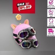 Aviator goggles helmet with cute helmet accessories