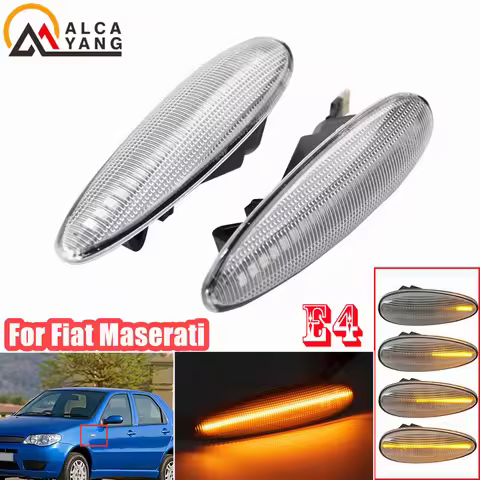 For Fiat Palio Albea Croma II Bravo Marea Maserati 4200 Grandsport LED Dynamic Car Blinker Side Mark