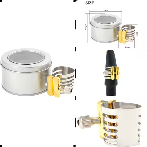 Soprano/Alto/Tenor Saxophone Mouthpiece Adjustable Saxophone Headjoint Single Screw Fastening Clip S