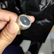 Batu kalimaya banten black opal solid asli