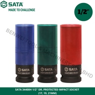 (ND) SATA 34400H 1/2'' DR. PROTECTED IMPACT SOCKET  (17, 19, 21MM) / LONG DEEP SOCKET BOX