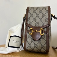 Gucci 1955 馬銜扣 手機包