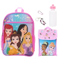 5-Piece Kids Backpack Set - Spidey, Disney, Ninja Turtle, Hello Kitty - 15" School Bookbag for Boys