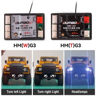 DUMBORC 3in1 Reciver 2.4GH 10A Brush ESC 5V/2A 2S LiPo BEC with Gyro Light Controller for Remote Con