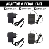 Sparepart Pedal injakan dan Adaptor Mesin jahit mini portable 6v 1,5A