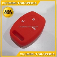 Casing SIlicon Remote Mobil Honda 3 Tombol Alarm Merah