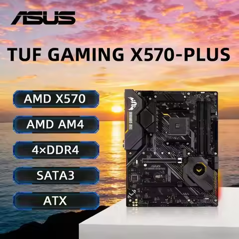 ASUS TUF GAMING X570-PLUS carte mère prend en charge 5800X 5700x3D 5600G 3600X CPU 4xDDR4 PCIe 4.0 M