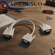 ADAMESUO VGA Adapter, Male To 2 Female 25cm Length SVGA Adapter, PC Accessory 15 PIN Dual Port Split
