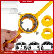 6Pcs/Set Pipe Threading Tool PVC Thread Maker Tool Plastic Pipe Round Die Set, Manual Hand Tool for 