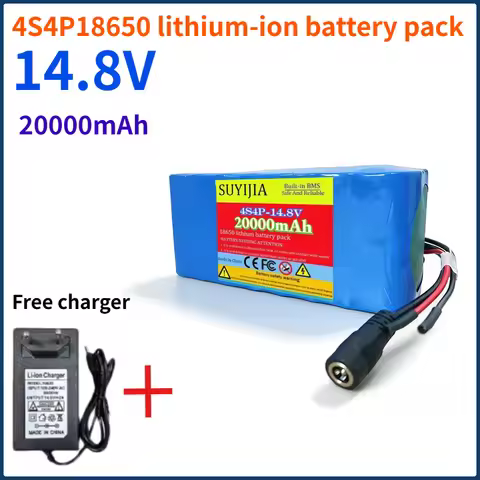 100% brand new 4S4P 14.8V 20000mAh 18650 rechargeable lithium-ion battery suitable for night fishing