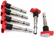 Wivplex Engines Ignition Coil 6Pcs Car Engine Red Ignition Coil, for A4, for A6, for A8 06C 905 115
