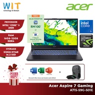 Acer Aspire 7 Gaming A715-59G-501E (Intel Core 5-210H/16GB-32GB RAM/512GB SSD/15.6''FHD/RTX3050/Offi