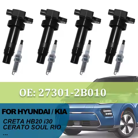 Ignition Coils & Spark Plugs Set For HYUNDAI CRETA 1.6 2016-2021 ACCENT IV ELANTRA i30 HB20 HB20X KI