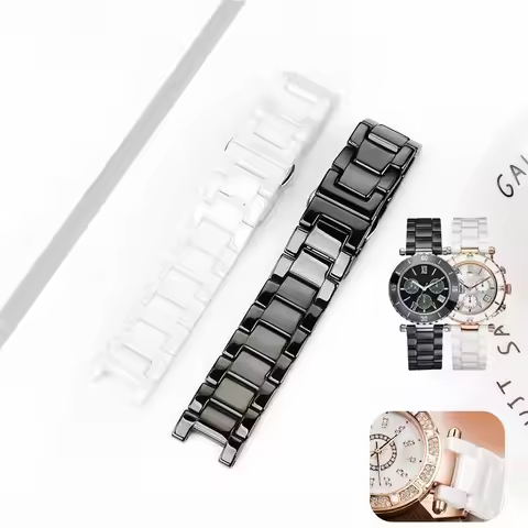 Concave ceramic strap 20*11mm 18*10mm 16*8m for g-ucci omega GC Guess Dior Pasha notch wristband Men