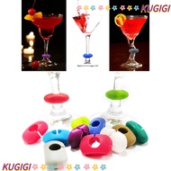 KUGIGI Silicone Cup Labels Signs For Party Bar Creative
