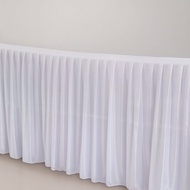 2 M table skirt, 75cm high buffet table ruffle/ event table ruffle/