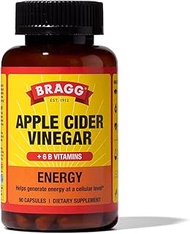 BRAGG Energy Apple Cider Vinegar + 6 B Vitamins Dietary Supplement Capsule 90s