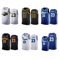 Retro LA Lakers Jersey Embroidered Edition No.23 Lebron James Jersey Basketball Shirt