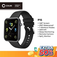 COLMI P15 1.69 inch Smart Watch Men Full Touch Fitness Tracker IP67 waterproof Smartwatch SpO2