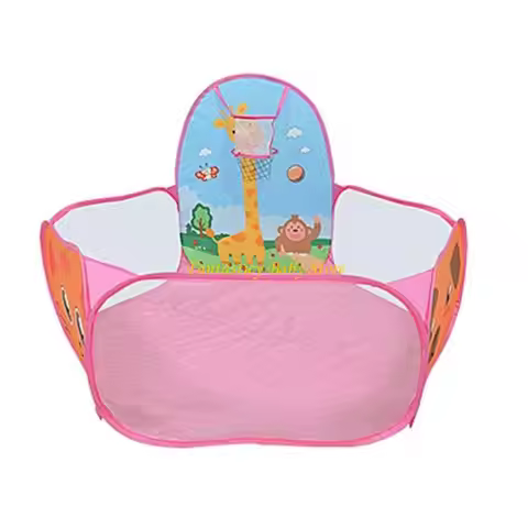 J6BE Kids' Playpen Ball Pit Tent for Indoor and Outdoor Entertainment Basketball Game