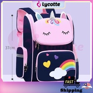 LYCOTTEᵐʸ Children Primary 41cm Big Quality Unicorn Batman School Bag Beg Budak Sekolah Rendah Besar
