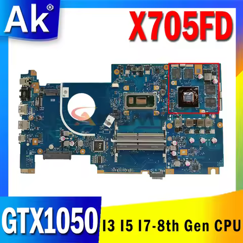 For ASUS Vivobook N705FD N705F Mainboard X705FD X705F Laptop Motherboard High Performance CPU i3 i5 