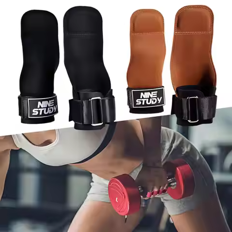 1pair Gym Gloves Grips Anti-skid Weight Power Belt Gloves Workout Belt Lifting Crossfit Pads Deadlif