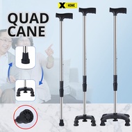 Quad Cane For Elderly Adjustabe Walking Stick TNT Tungkod Adult Stainless tntcenter Quad Cane Walkin
