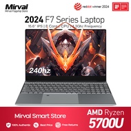 Mirval F7 Laptop Gaming Computer 240Hz Refresh Rate 2.5K IPS DDR4 16GB 512GB SSD 15.6 IPS AMD Ryzen 