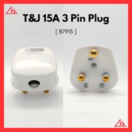 T&J 15A Round Pin Plug Top (B7915)