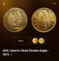 Sesuai Gambar Uang Koin Langka Asli Amerika Twenty Dol Liberty United States Of America Koleksi Loga