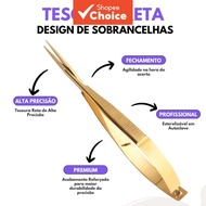 Gold Stainless Steel Micro Spring Scissor: New Arrival Straight Solid Design for Lashes & Eyebrow Tr
