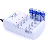 Charger Baterai 4 slot for AA/AAA with 4 PCS AA Battery Rechargeable NiMH 1200mAh /Charger Baterai a