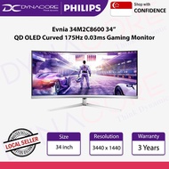 Philips Evnia 34M2C8600 34” QD OLED Curved 175Hz 0.03ms Gaming Monitor