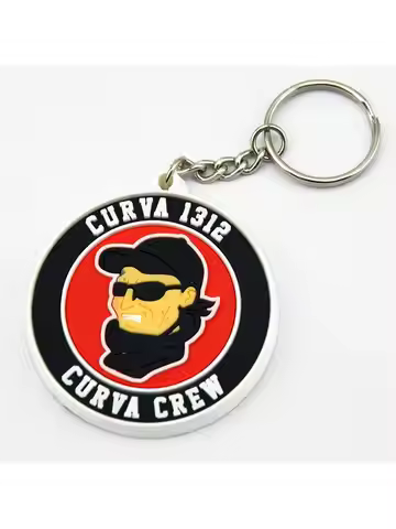 Custom Design Logo 2D Embossed Soft PVC Keychain