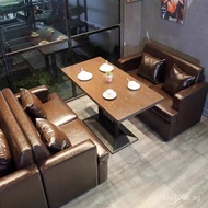 Bar Table and Chair Set for Western Restaurant, Sofa for Snack Bar, Combination for Milk Tea Shop, C
