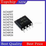 10pcs AO4407A AO4407 AO4701 AO4702 AO4704 AO4706 AO4712 AO4716 AO4616 AO4818 AO4286 AO4892 SOP-8 SMD
