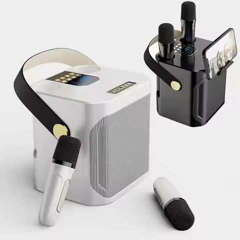 S882K Song Bluetooth Speaker, High Volume Home Karaoke, Dual Microphones, Karaoke Machine with Micro