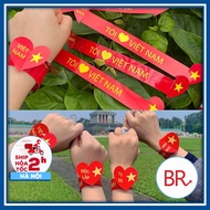 [Wholesale September 2] Set of 100 Vietnam flag red string bracelets - National Day concert wristban