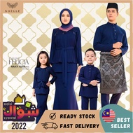 Noelle Baju Raya Family 2023 Baju Kurung Mother Child Baju Melayu Slim Fit Father Son Baby Sedondon FELICIA - NAVY BLUE 023