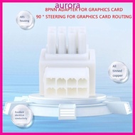 Auro 8Pin Female 90 Degree Angled to 8 Pin Male Power Adapter GPU Power Steering Connector 8Pin Powe