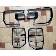 Ốp đèn pha đèn hậu Ford Ranger 2024 2025 XL XLS mạ crom op den truoc sau ô tô