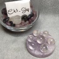 紫水晶 七星陣 配白水晶球