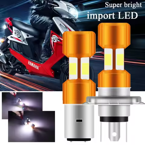 KEVANLY H4 LED Motor BA20D Cob Chips Motorcycle Headlight Headlight Fog Lamp Super White 12V Motor A