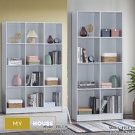MYHOUSE FURNITURE 12 Cube 8 Cube Bookshelf Bookcase 4 Tier File Cabinet White Color Cupboard Buku Ra