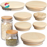 SUYOUMY Mason Jar Lid Wooden Bottle Sealing Caps Compatible Canning Storage