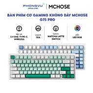 MCHOSE G75 Pro Wireless Mechanical Gaming Keyboard - Matcha Latte / Cabbage Tofu Switch -